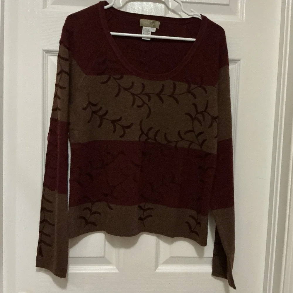 The Territory Ahead Women's Sweater L Wool Cashmere Angora Blend Woodland Fairy‎